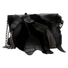 Balmain Crocodile Black Patchwork Bag	