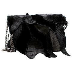 Balmain Crocodile Black Patchwork Bag	