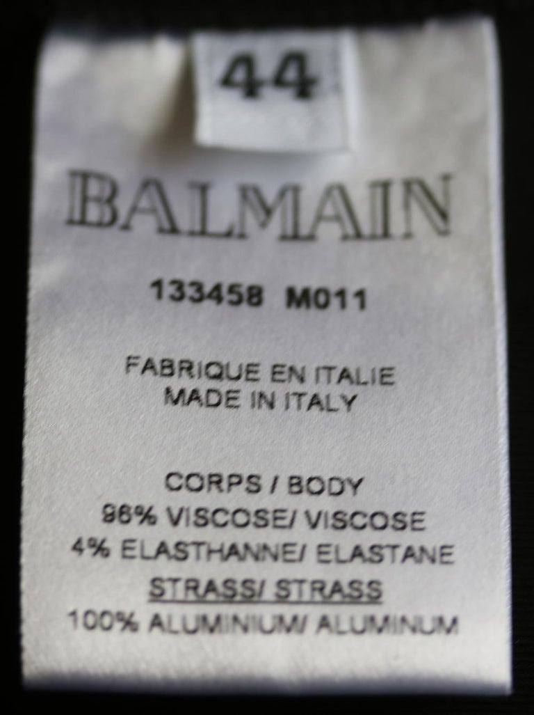 Balmain Crystal-Embellished Stretch-Jersey Mini Dress at 1stDibs ...