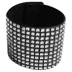 Bracciale con cristalli e pelle Balmain