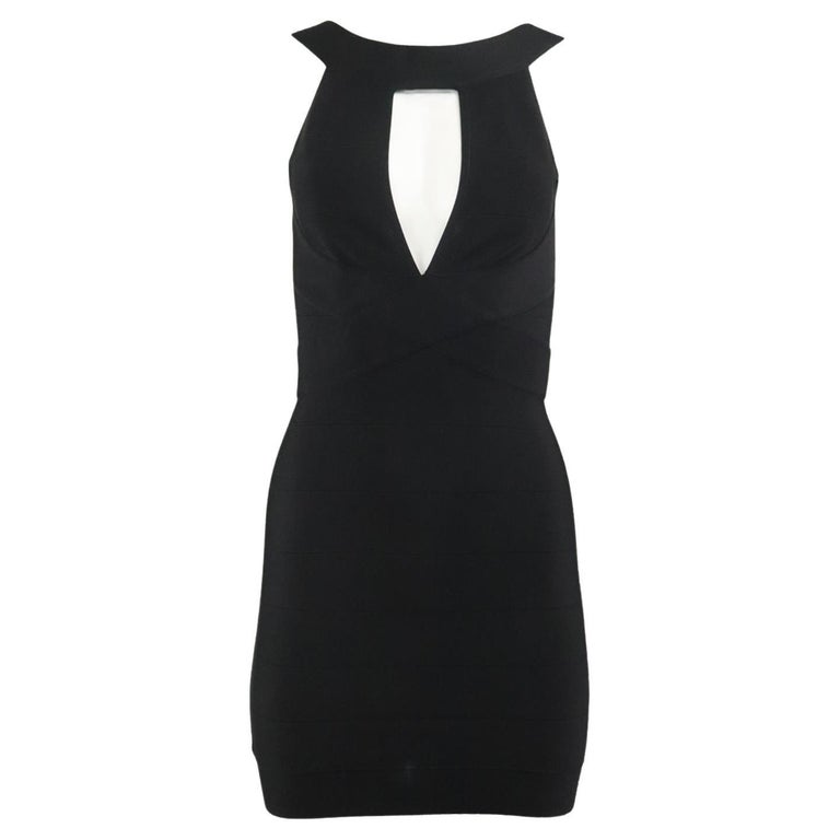 Balmain Cutout Stretch Knit Mini Dress Fr 36 Uk 8 For Sale at 1stDibs
