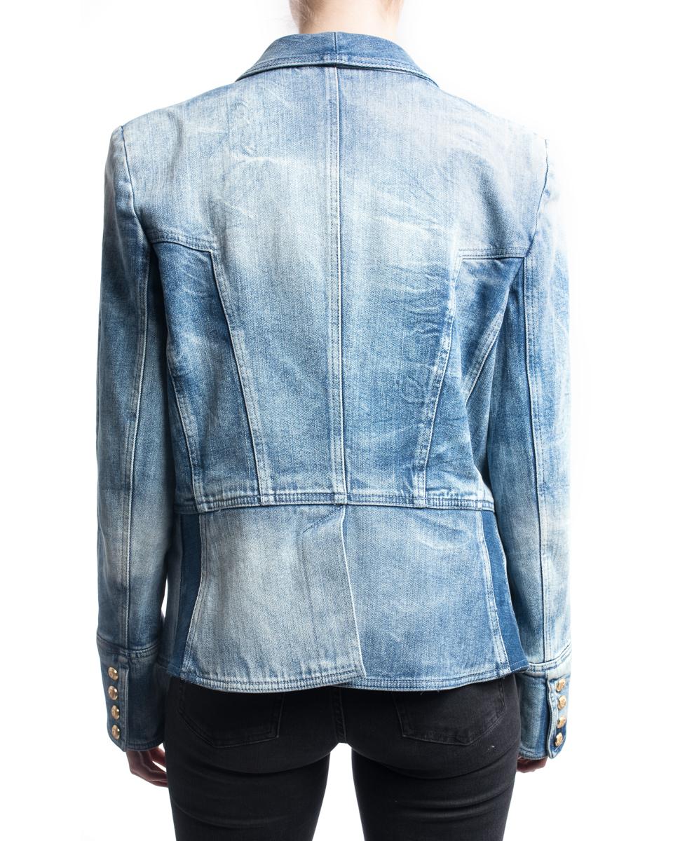 denim jacket gold buttons