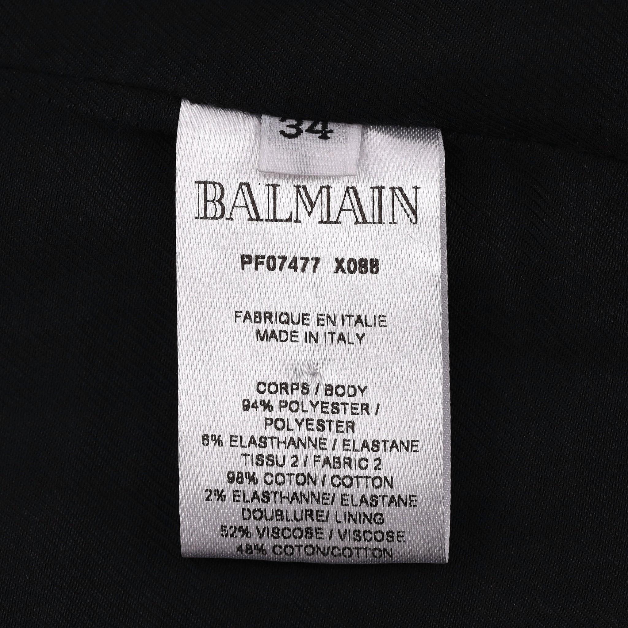 Balmain Denim-Trimmed Blazer/Jacket For Sale 3