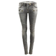 Balmain Low Rise Skinny Jeans aus Stretch im Used-Look Fr 36 Uk 8