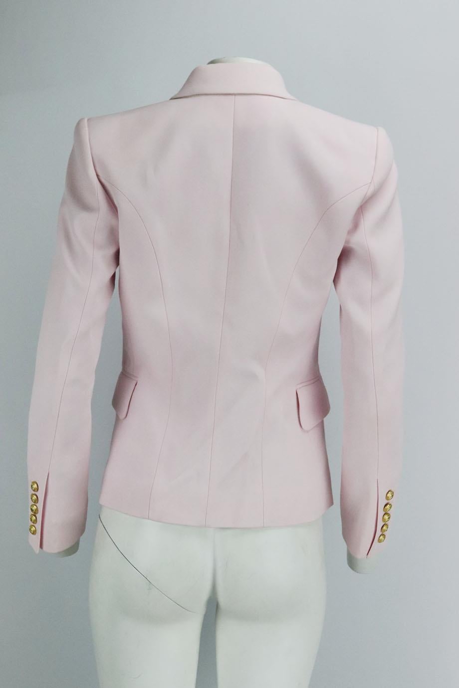 Balmain Double Breasted Crepe Blazer Fr 38 Uk 10 In Excellent Condition In London, GB