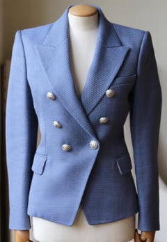 Balmain Double Breasted Tweed Blazer
