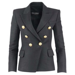 Balmain Double Breasted Tweed Blazer FR 36 UK 8