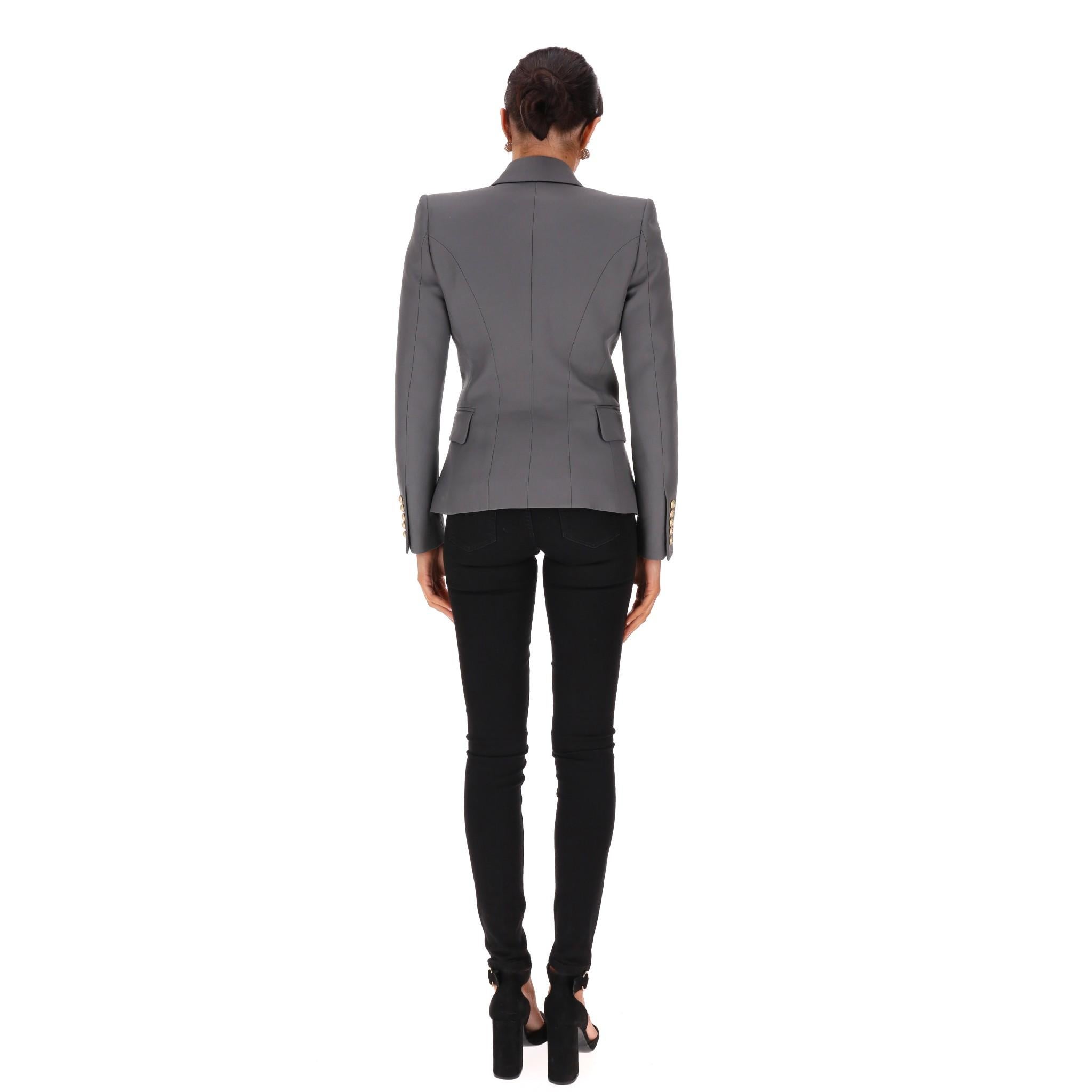 Chaqueta de lana con doble botonadura Balmain en Excelente estado para la venta en London, GB