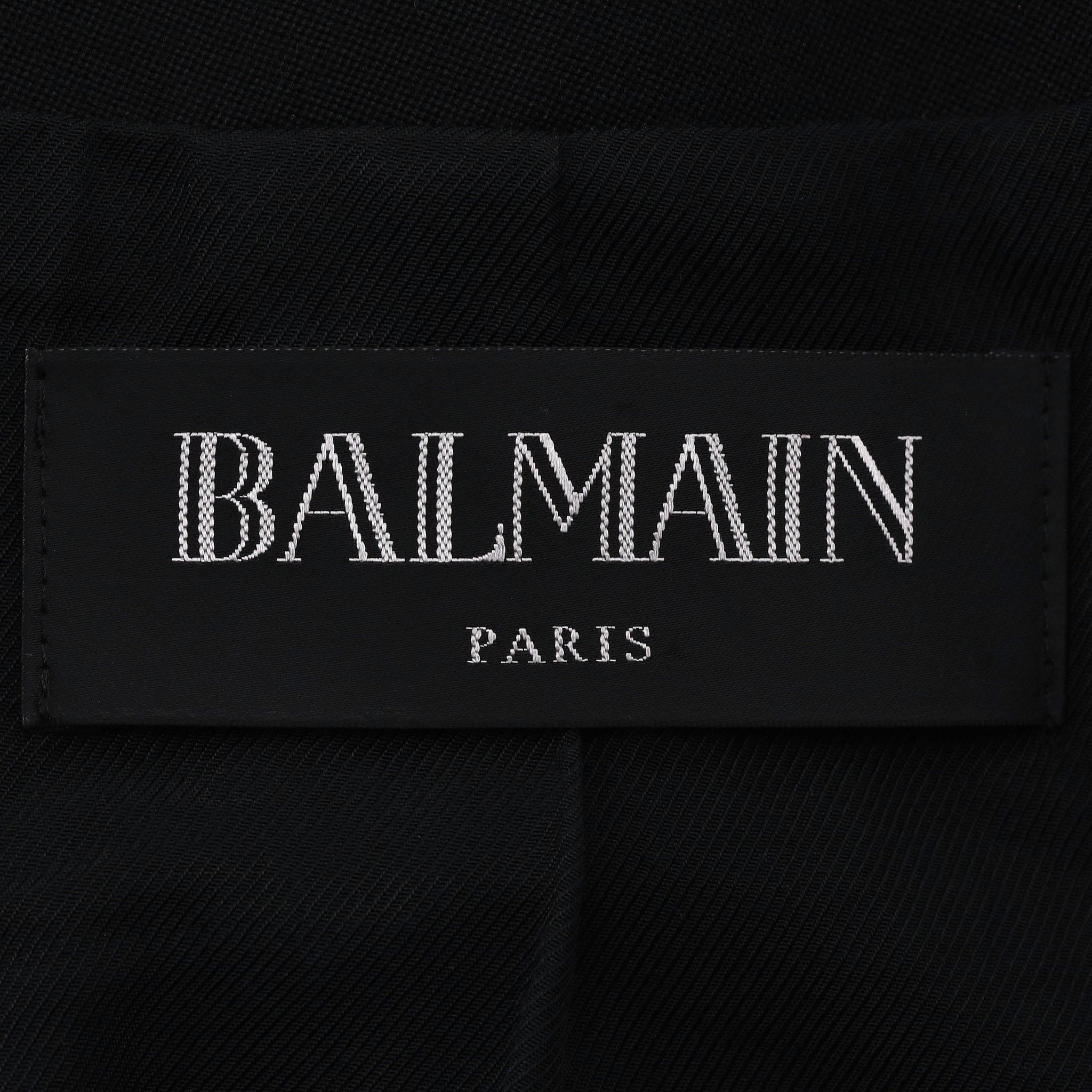 Balmain Double-Breasted Wool Jacket For Sale 2