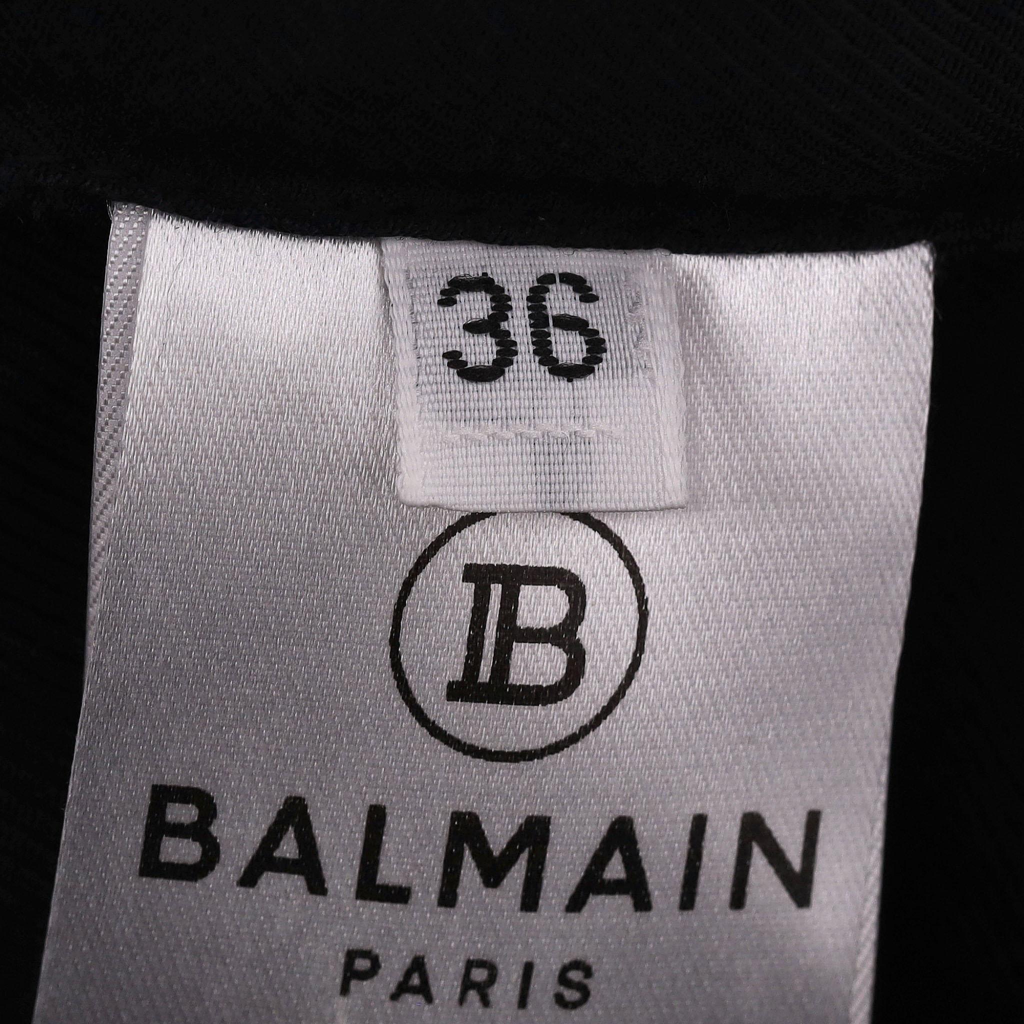 Balmain Double-Breasted Wool Jacket For Sale 4
