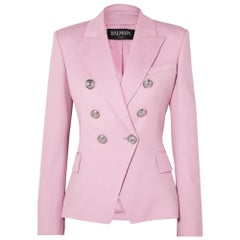 Balmain Double-breasted Wool-Twill Blazer