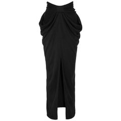 Balmain Draped Jersey Maxi Skirt