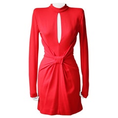 Balmain Draped Wool-Jersey Mini Dress