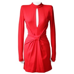 Balmain Draped Wool-Jersey Mini Dress