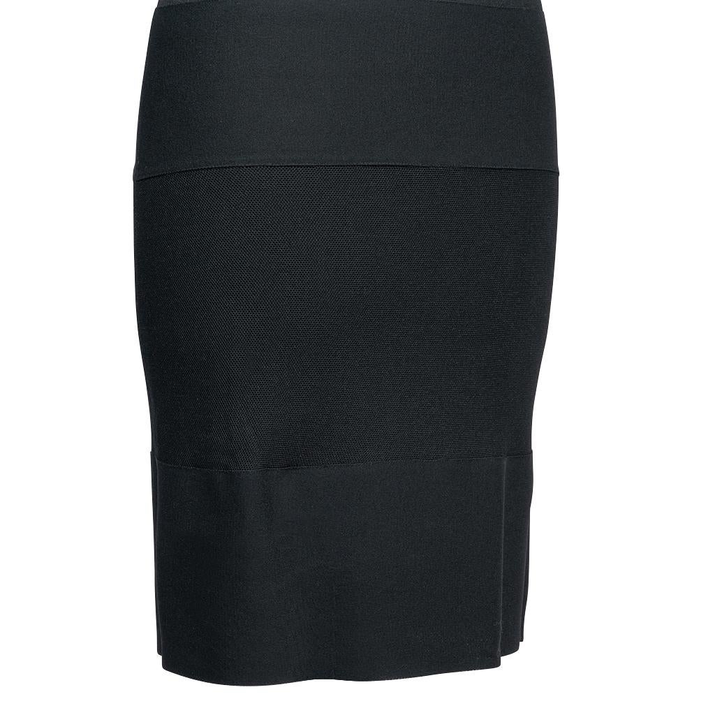 Balmain - Robe en maille noire tricotée avec chaîne argentée et détails en maille, taille 40 à 6 en vente 1
