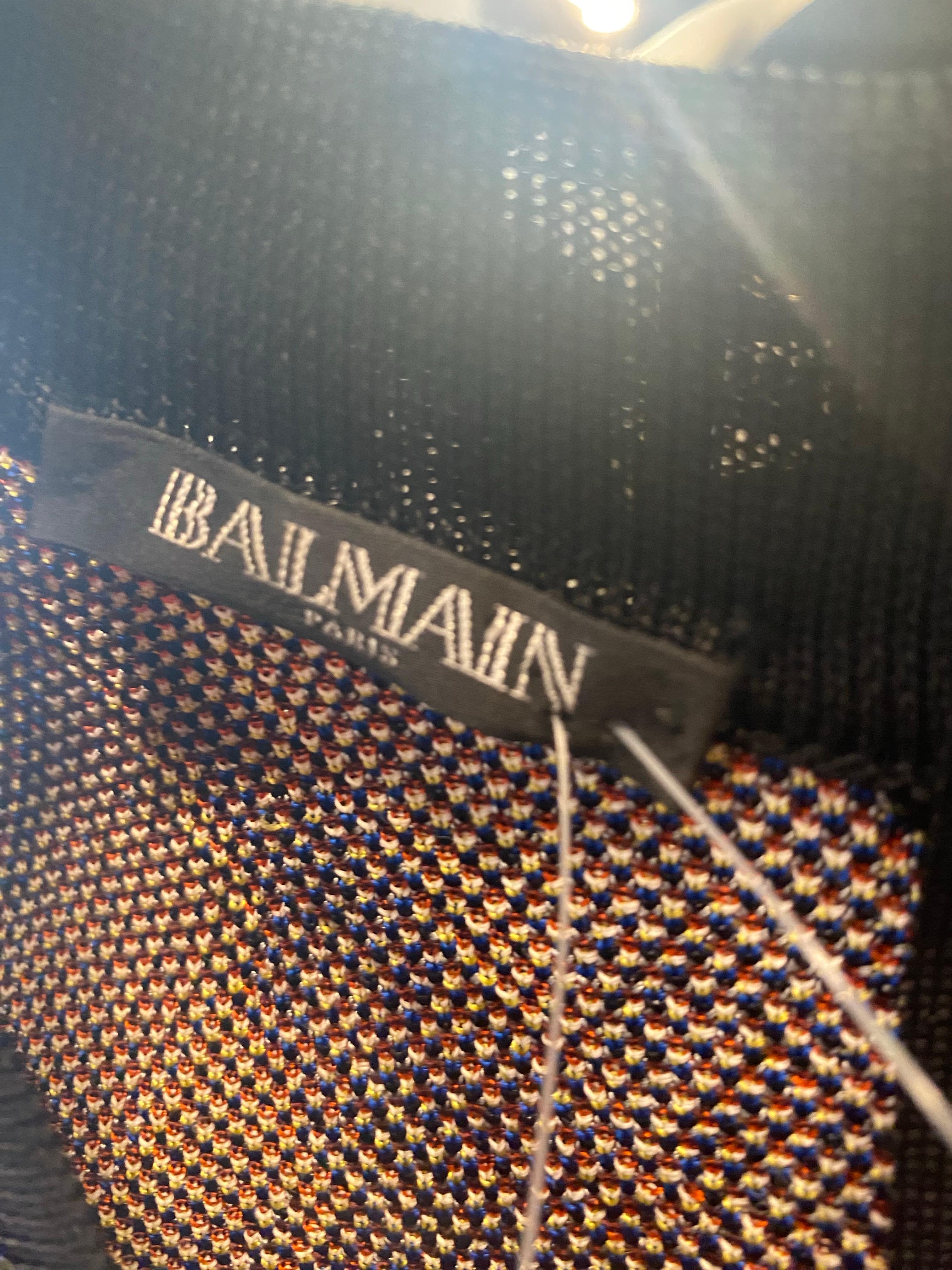Robe Balmain à motif géométrique multicolore. Excellent état - En vente à Carnate, IT