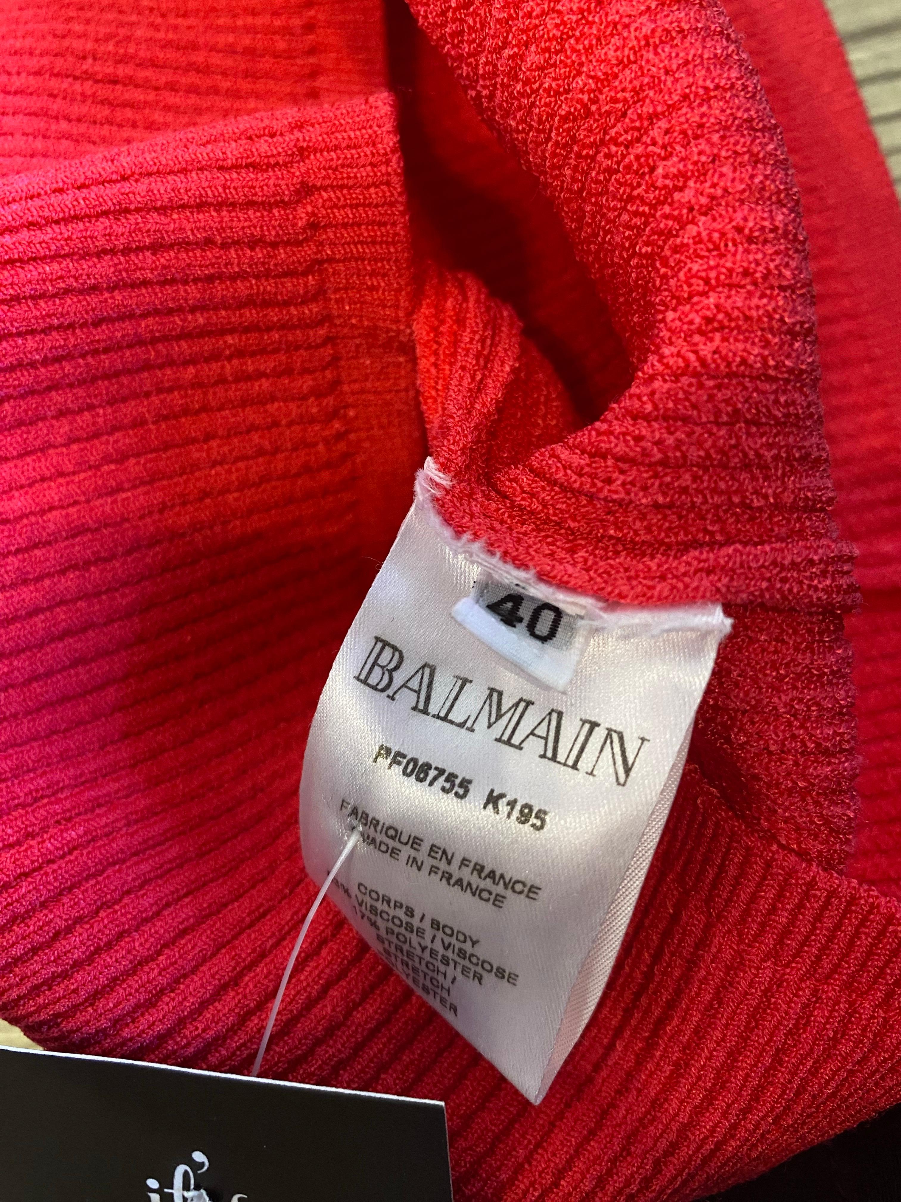 Abito Balmain color fucsia. in vendita 4
