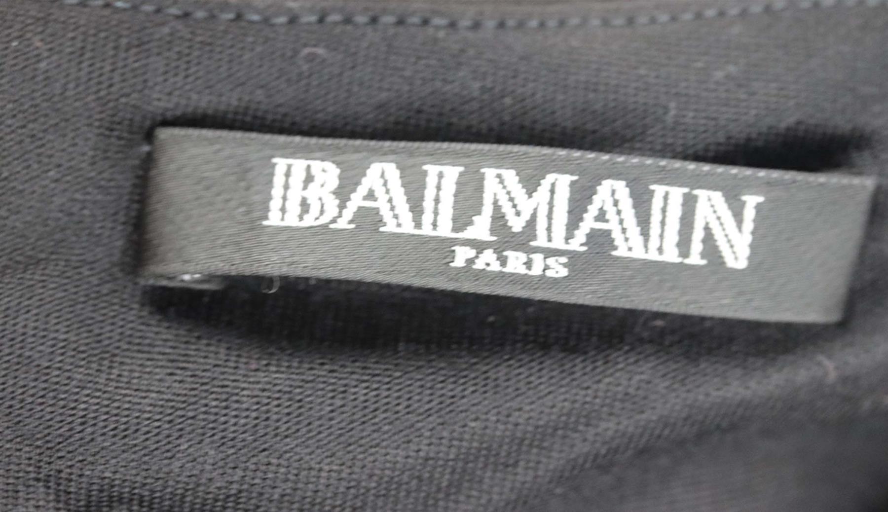 Balmain Embellished Halterneck Stretch Knit Mini Dress FR 40 UK 12  In Excellent Condition In London, GB