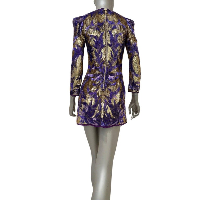 balmain glitter mini dress Embellished Silk Sequin FR 38 For Sale at 1stDibs occasion:party