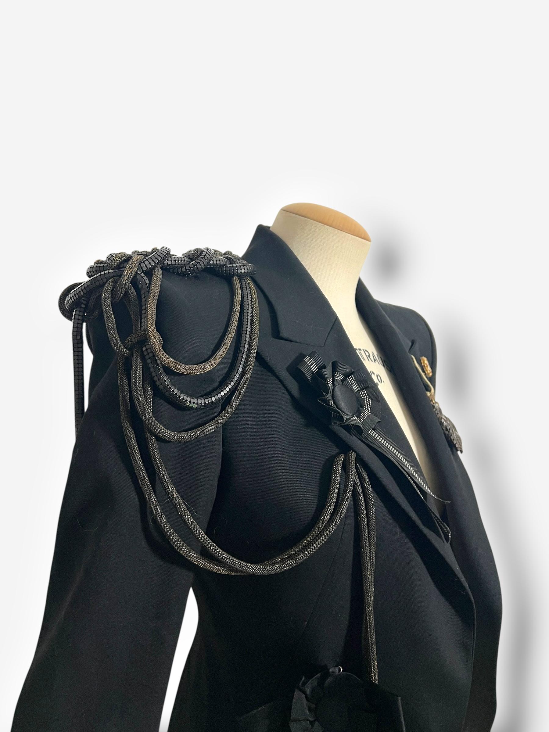 Balmain Verziertes Frackmodell aus Wolle von Christophe Decarnin, Frühjahr/Sommer 2010 im Zustand „Gut“ im Angebot in CAPELLE AAN DEN IJSSEL, ZH