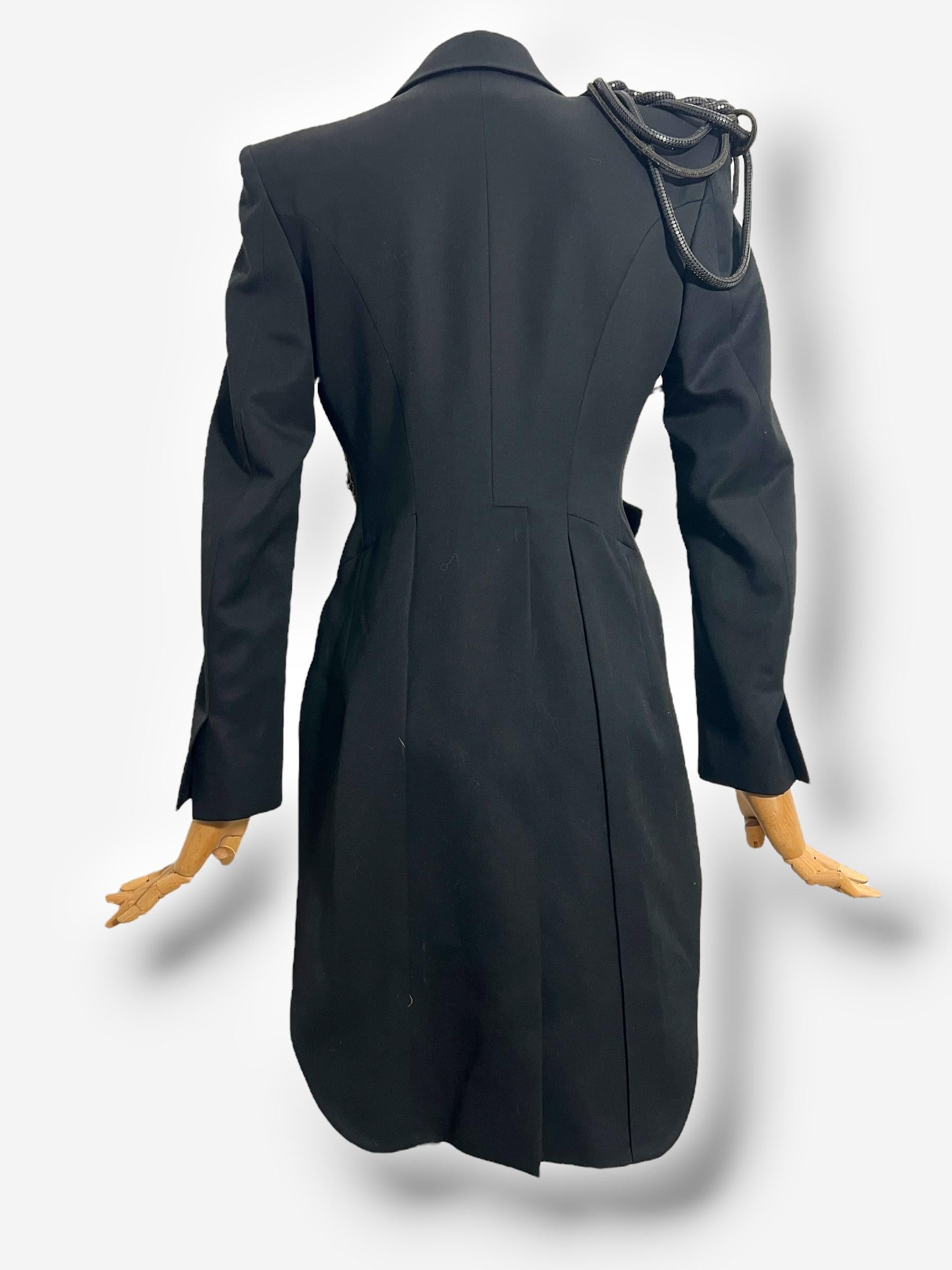 Balmain Verziertes Frackmodell aus Wolle von Christophe Decarnin, Frühjahr/Sommer 2010 im Angebot 1