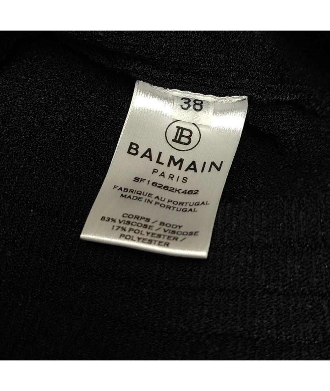Women's or Men's BALMAIN EVENING BLACK VISCOSE Mini DRESS 38 - 6