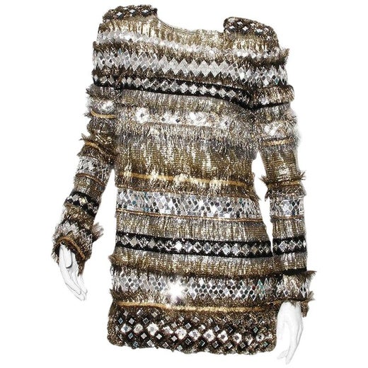 Balmain Lace-Up Ribbed Stretch-Knit Mini Dress For Sale at 1stDibs ...