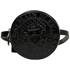 Balmain Fanny Pack in Black Leather