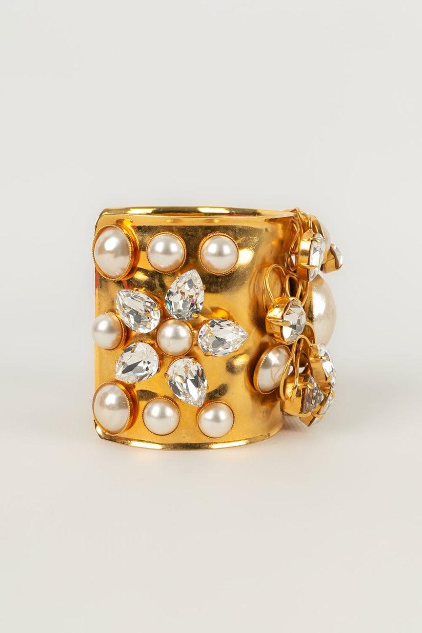 Women's Balmain Gold Metal Cuff Bracelet For Sale