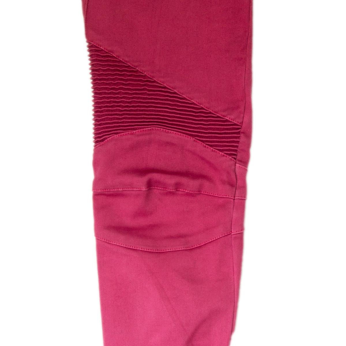 pink biker jeans