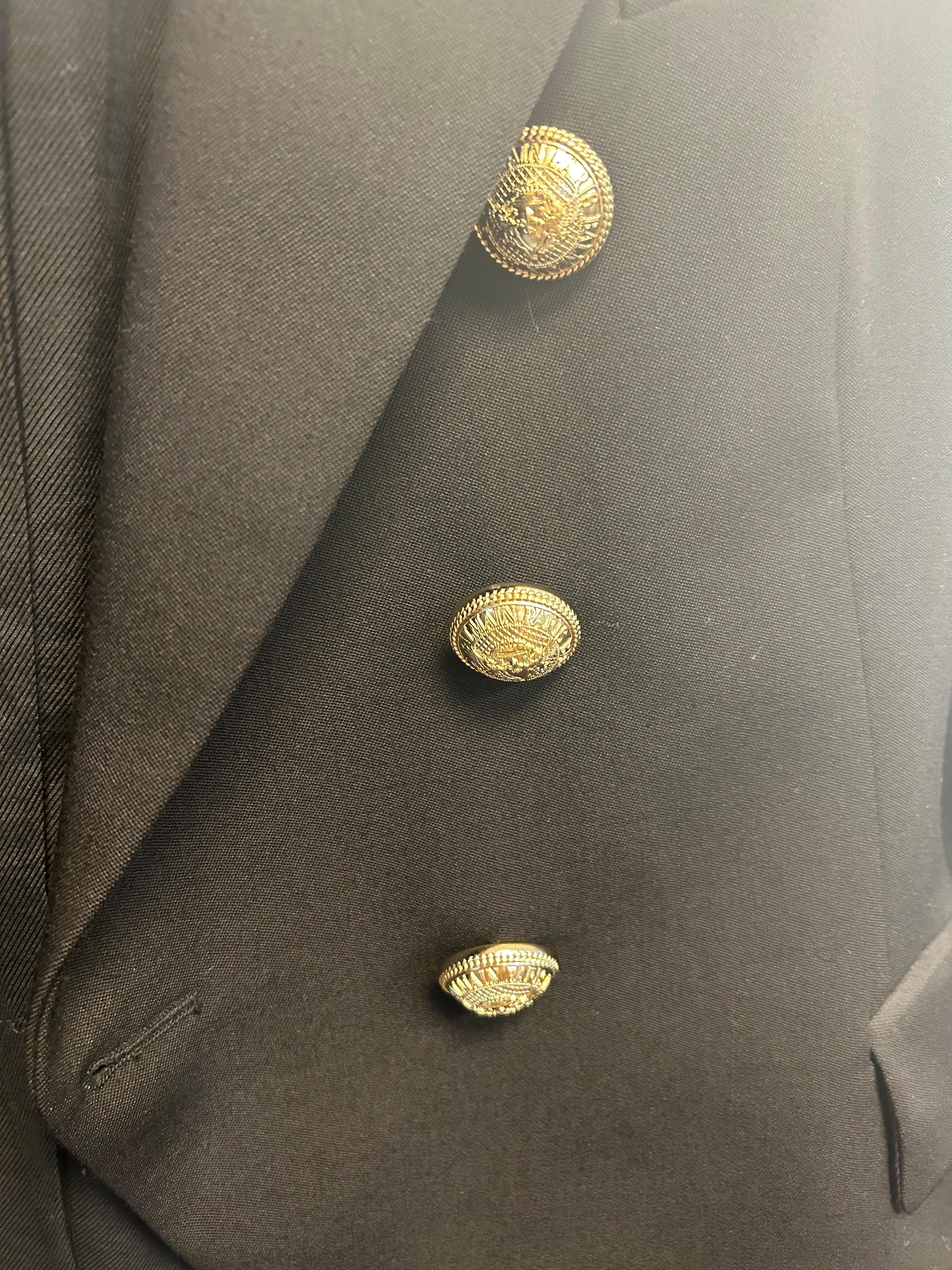 Balmain Grain de Poudre 6-button Blazer Size FR 46 1