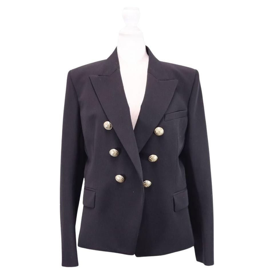 Balmain Grain de Poudre 6-button Blazer Size FR 46