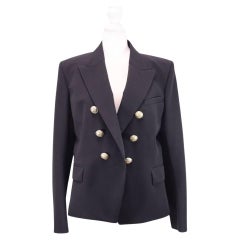 Blazer Balmain Grain de Poudre à 6 boutons, taille FR 46