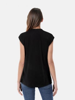 Balmain Graphic Sequinned Sleeveless Top Size L