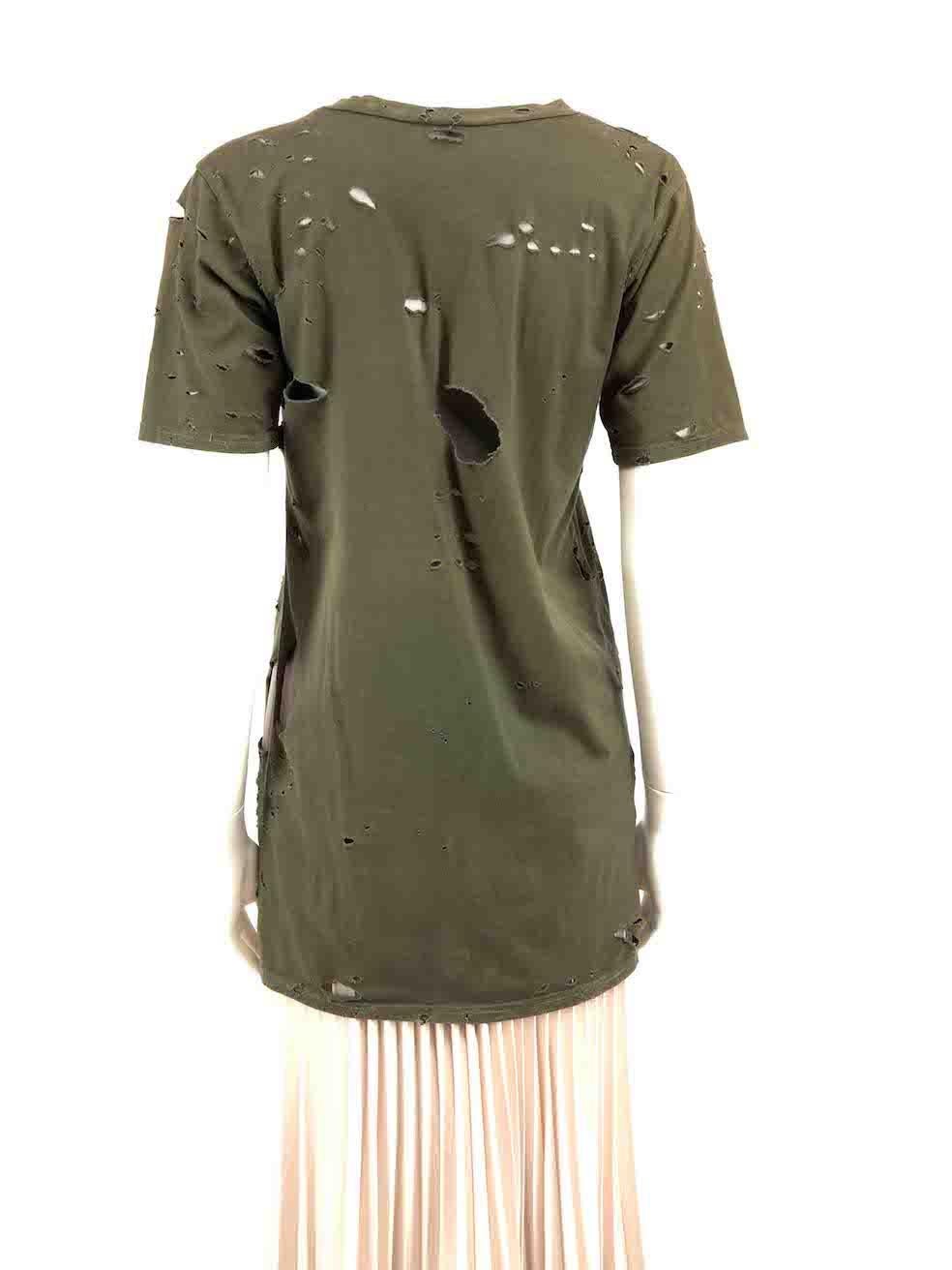 T-shirt vert délavé Balmain, taille S Bon état - En vente à London, GB