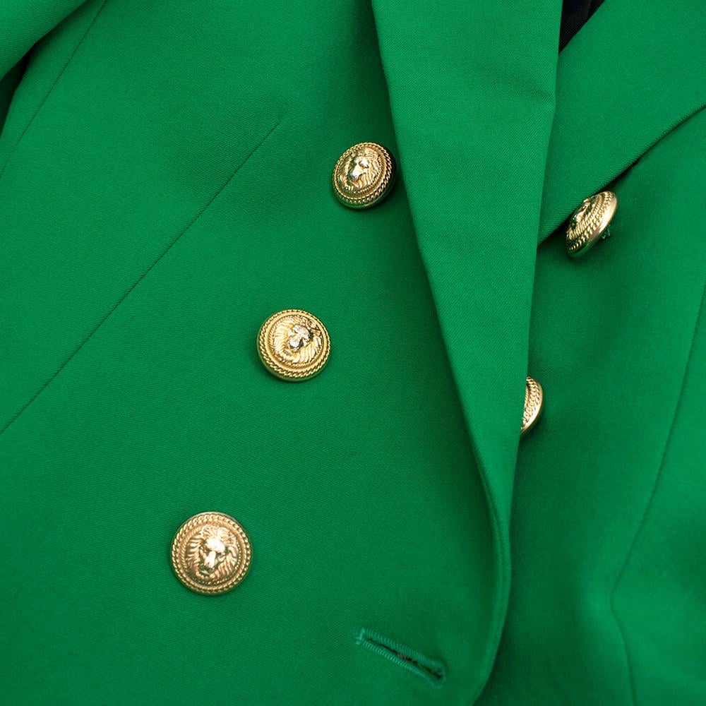 Balmain Green Double-Breasted Blazer Size 38 1