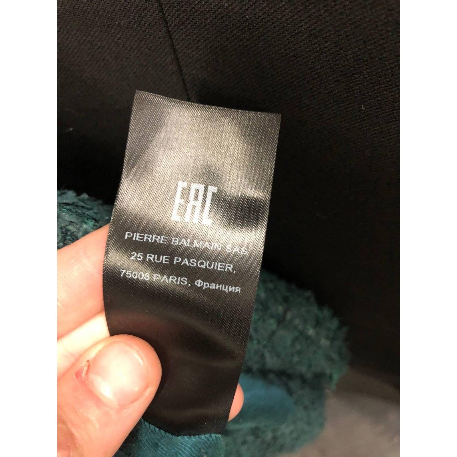 De las mujeres Balmain Green Fitted Jacket - Gold Buttons - IT46 (XL) en venta