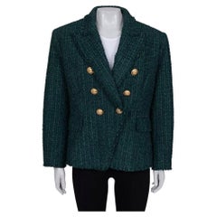 Balmain Green Fitted Jacket - Gold Buttons - IT46 (XL)