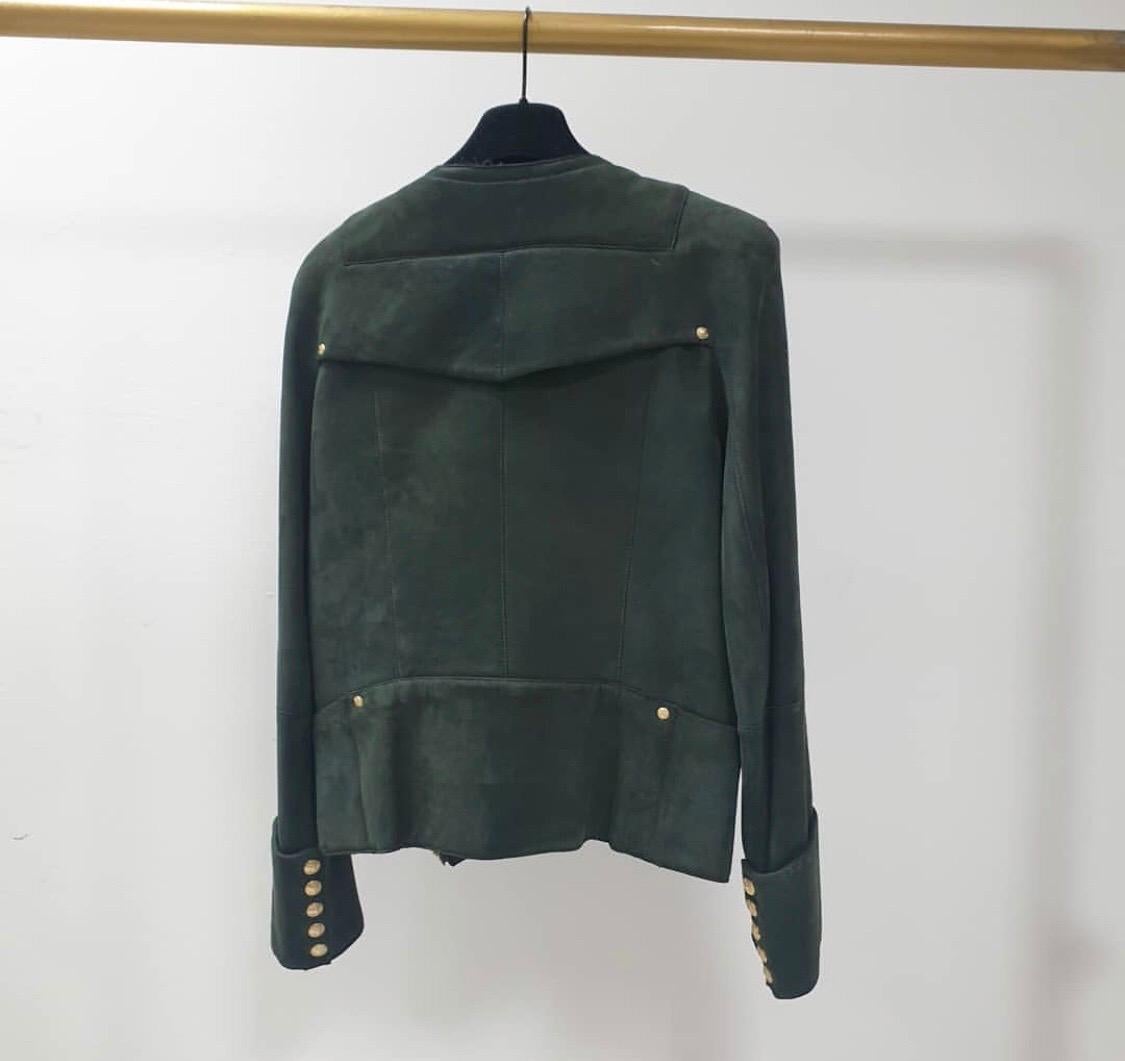balmain style leather jacket