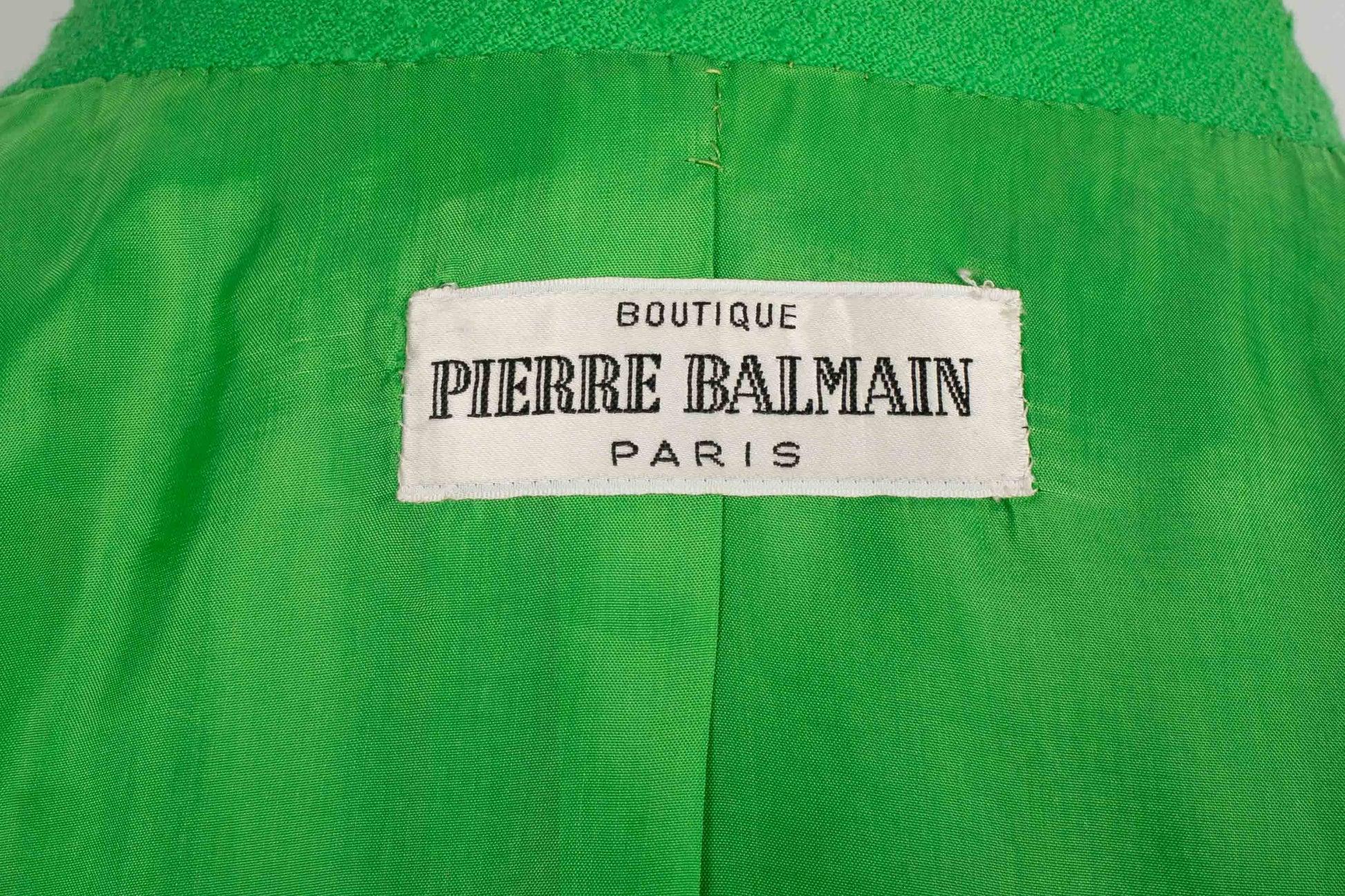 Balmain Green Woolen Set For Sale 4