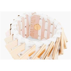 Balmain Greta Small White Napa Leather Bracelet