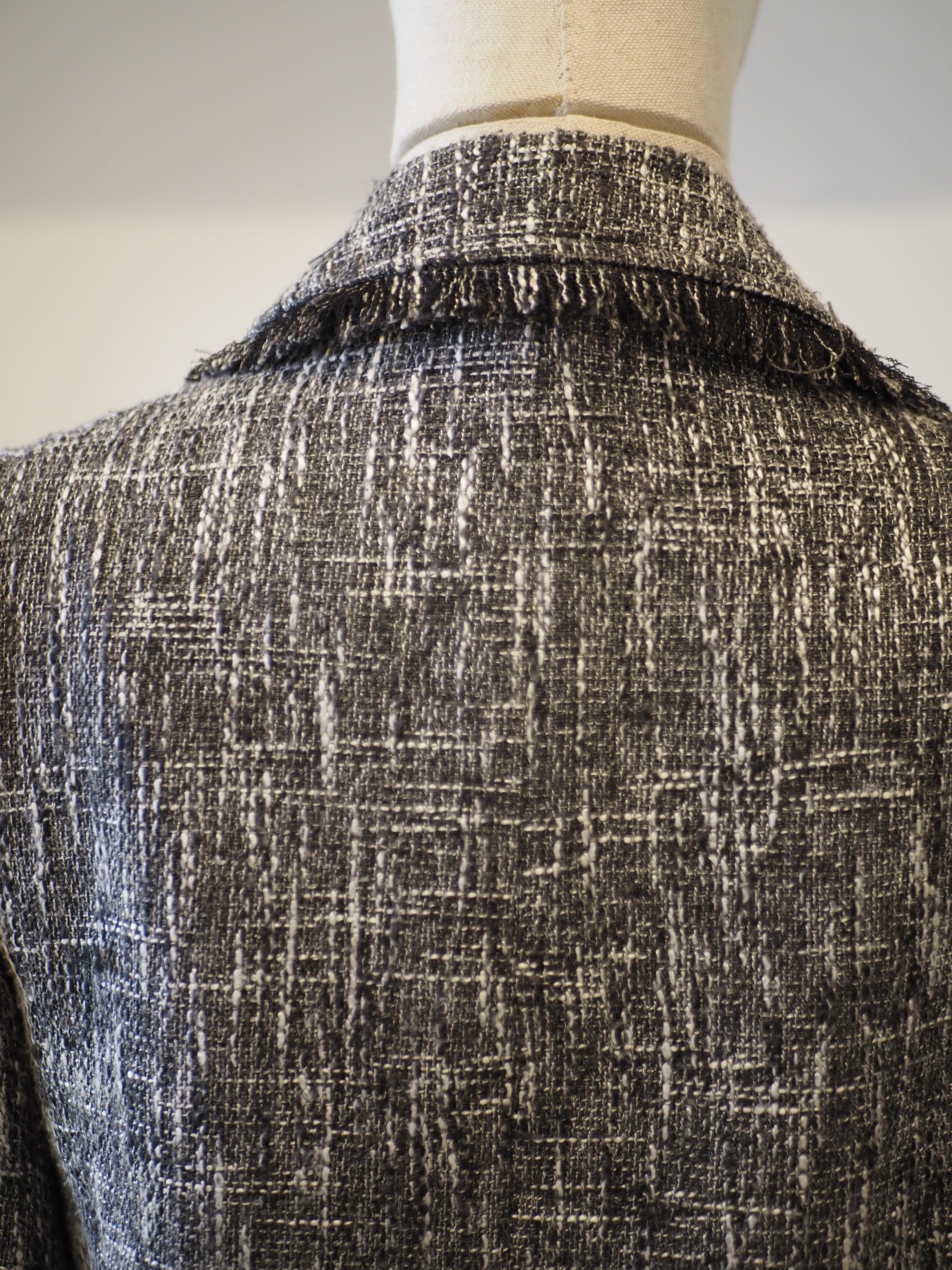 Balmain  grey multicoloured with crystal stones jacket For Sale 4