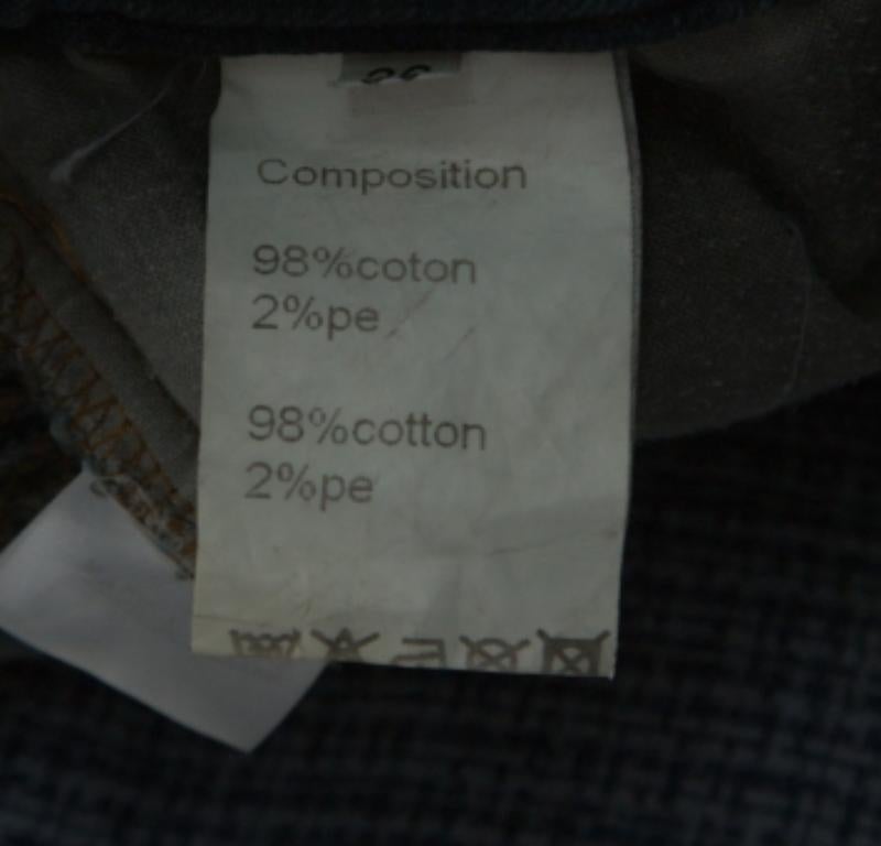 Balmain Grey Washed Denim Pintucked Panel Zip Detail Skinny Jeans S en vente 2