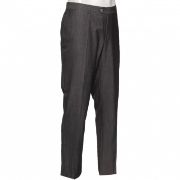 Balmain Graue Super 130er Hose aus Wolle 4XL im Angebot 1