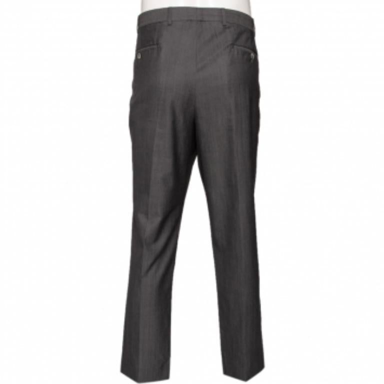 Balmain Graue Super 130er Hose aus Wolle 4XL im Angebot 2