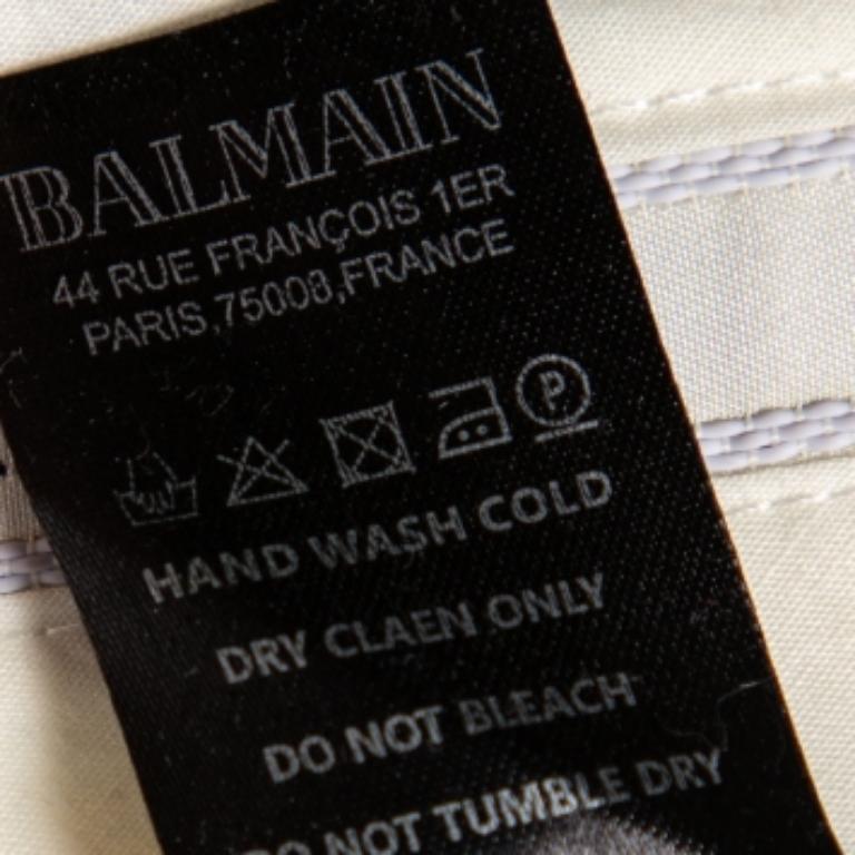 Balmain Graue Super 130er Hose aus Wolle 4XL im Angebot 4