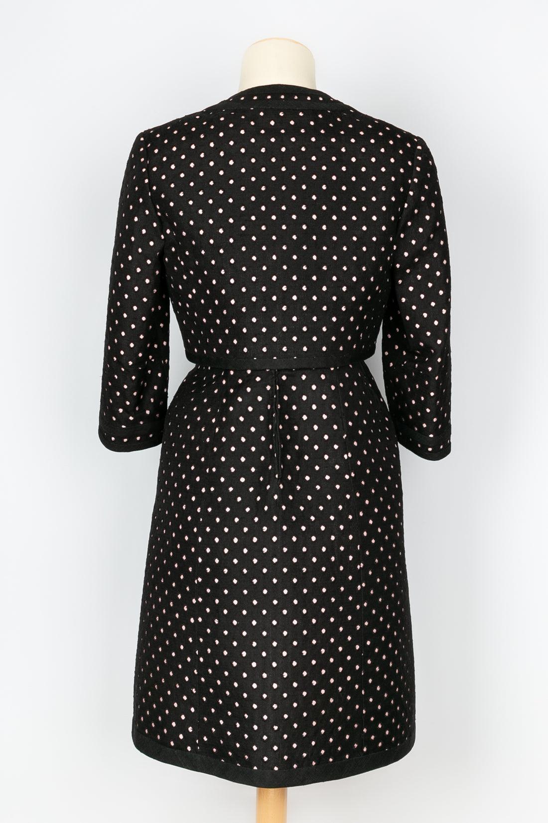 Black Balmain Haute Couture Dress and a Bolero Set, 1960s For Sale
