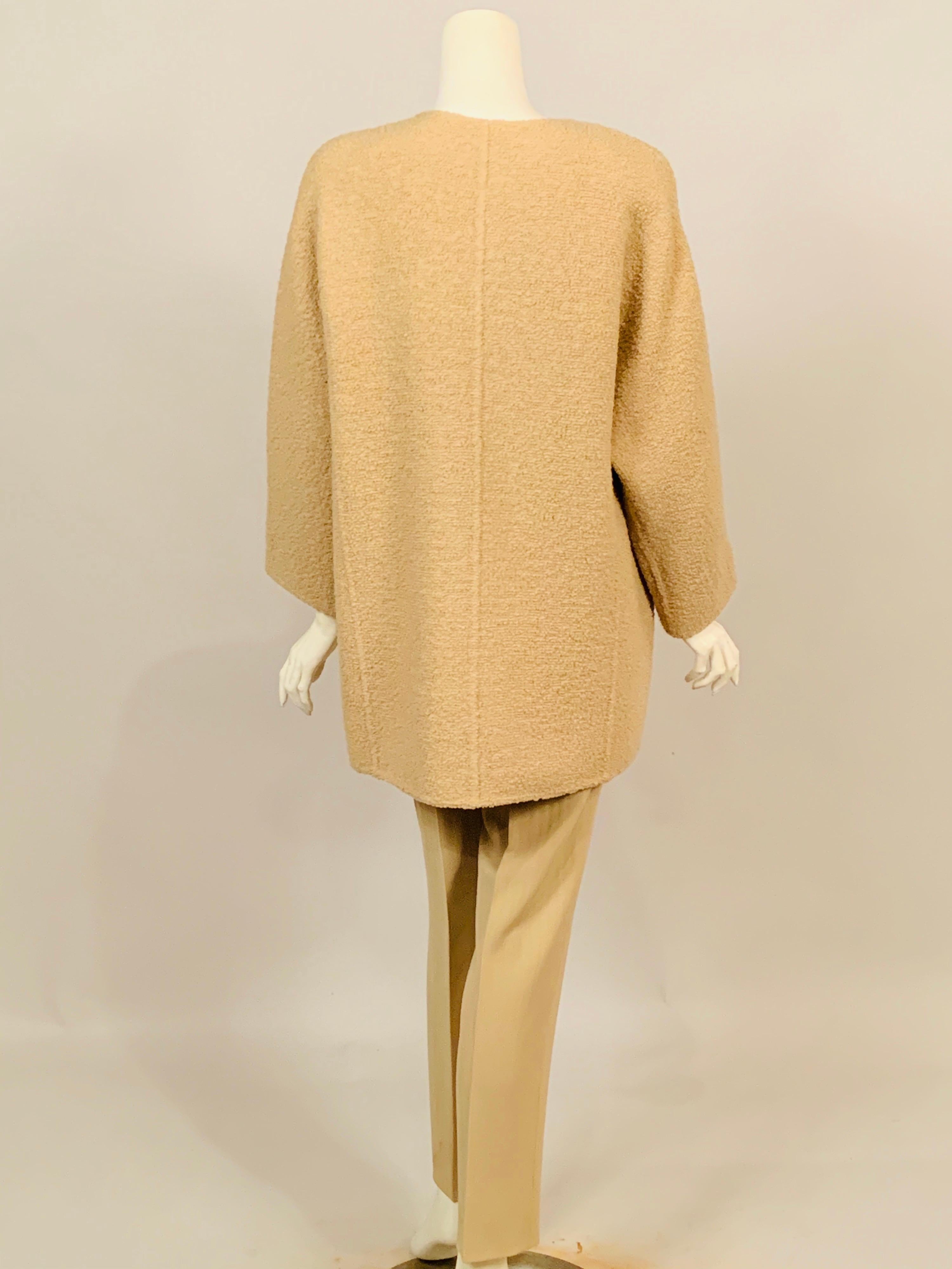 Balmain Haute Couture Jacke aus doppelseitiger Wolle und Hose mit Fischgrätenmuster Damen im Angebot
