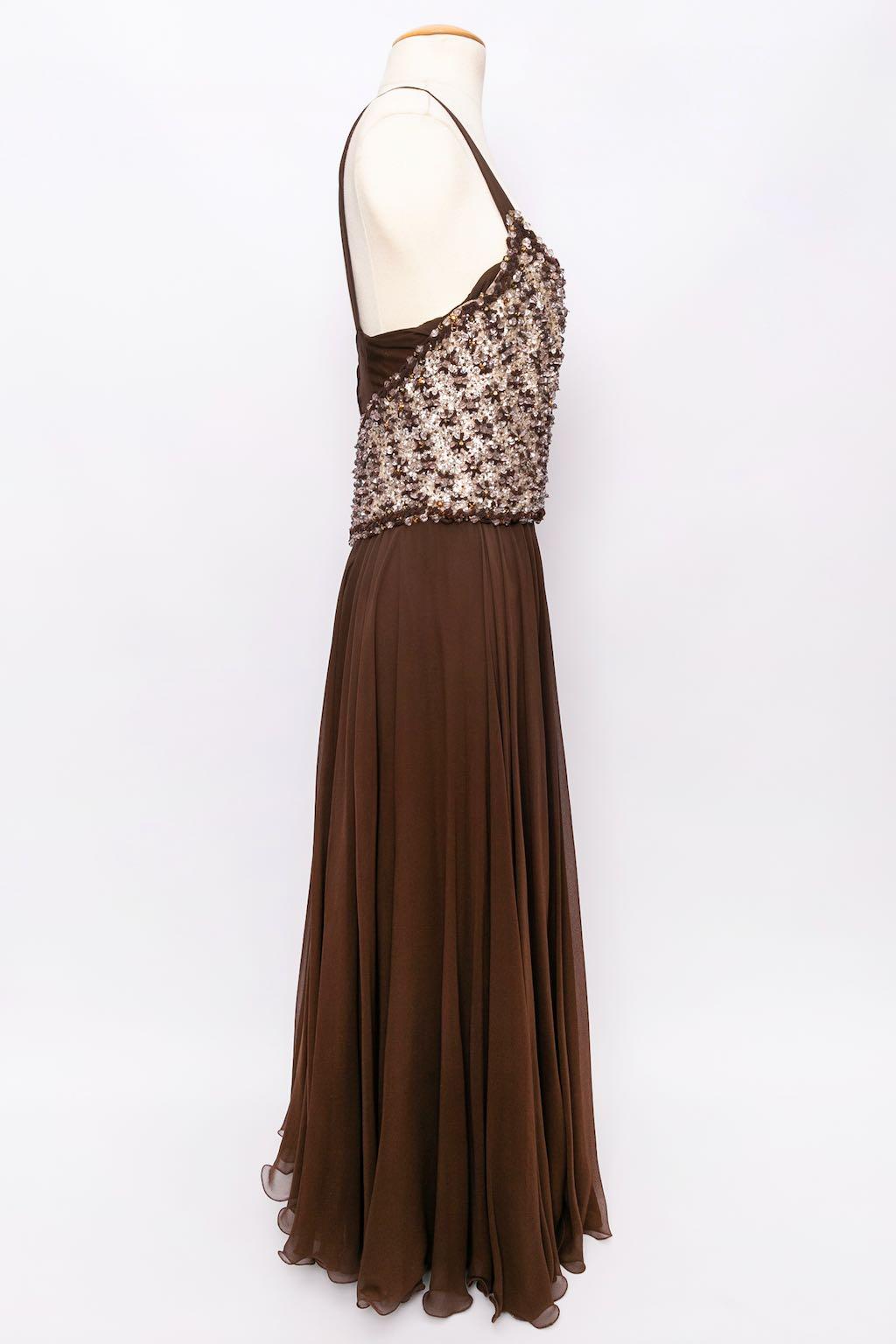 Women's Balmain Haute Couture silk dress For Sale