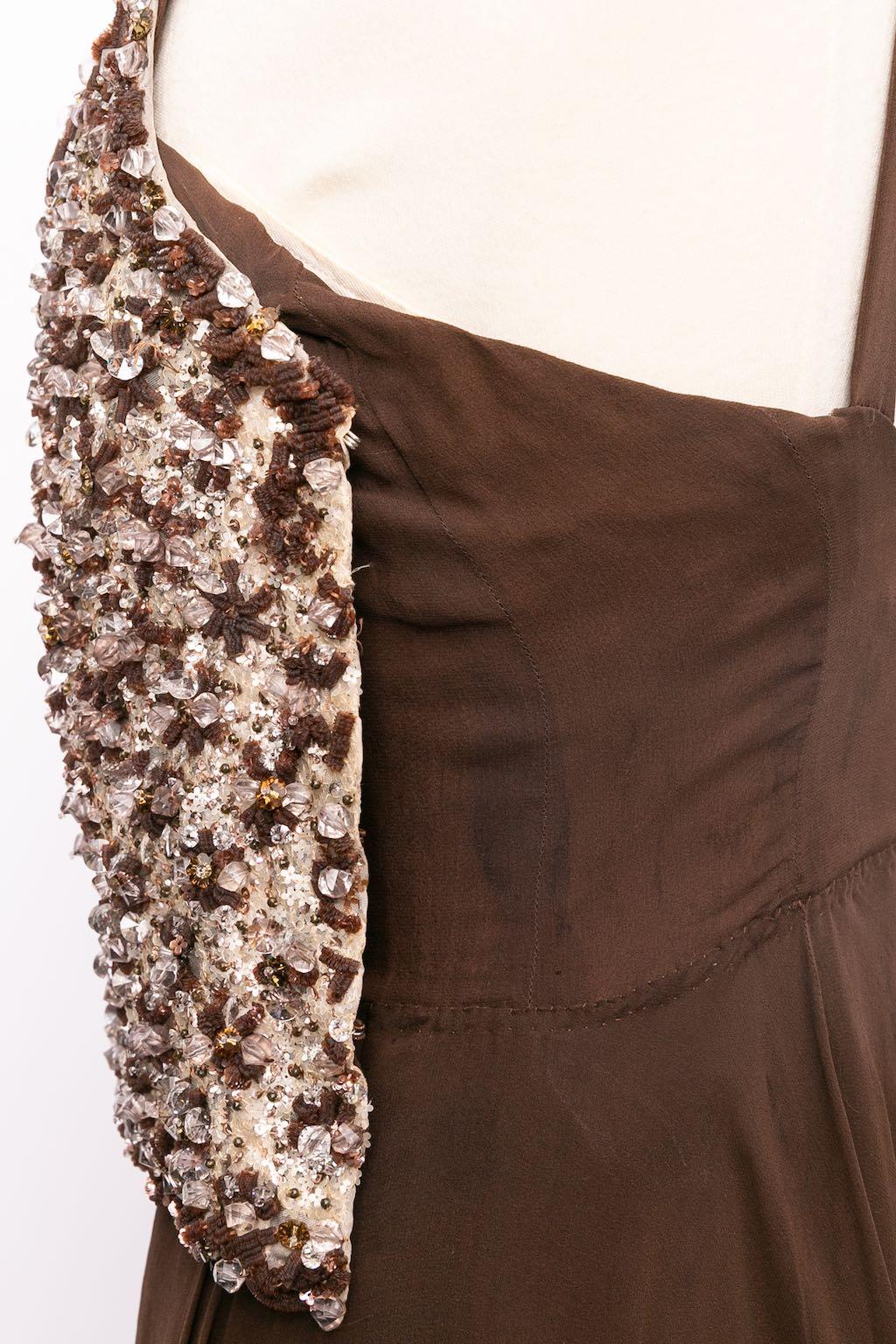 Balmain Haute Couture silk dress For Sale 4